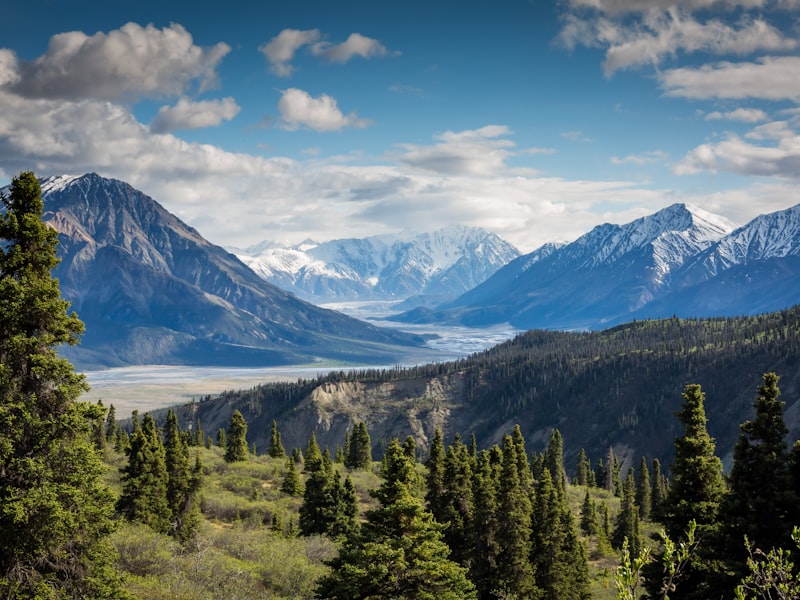 专业户外装备在雪山背景下整齐排列的展示照片